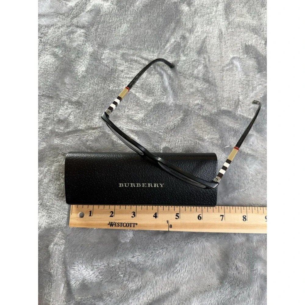 Burberry Plaid Glasses W/ Black Spell Out Case 2199 3001 53017 145 Frames Only
